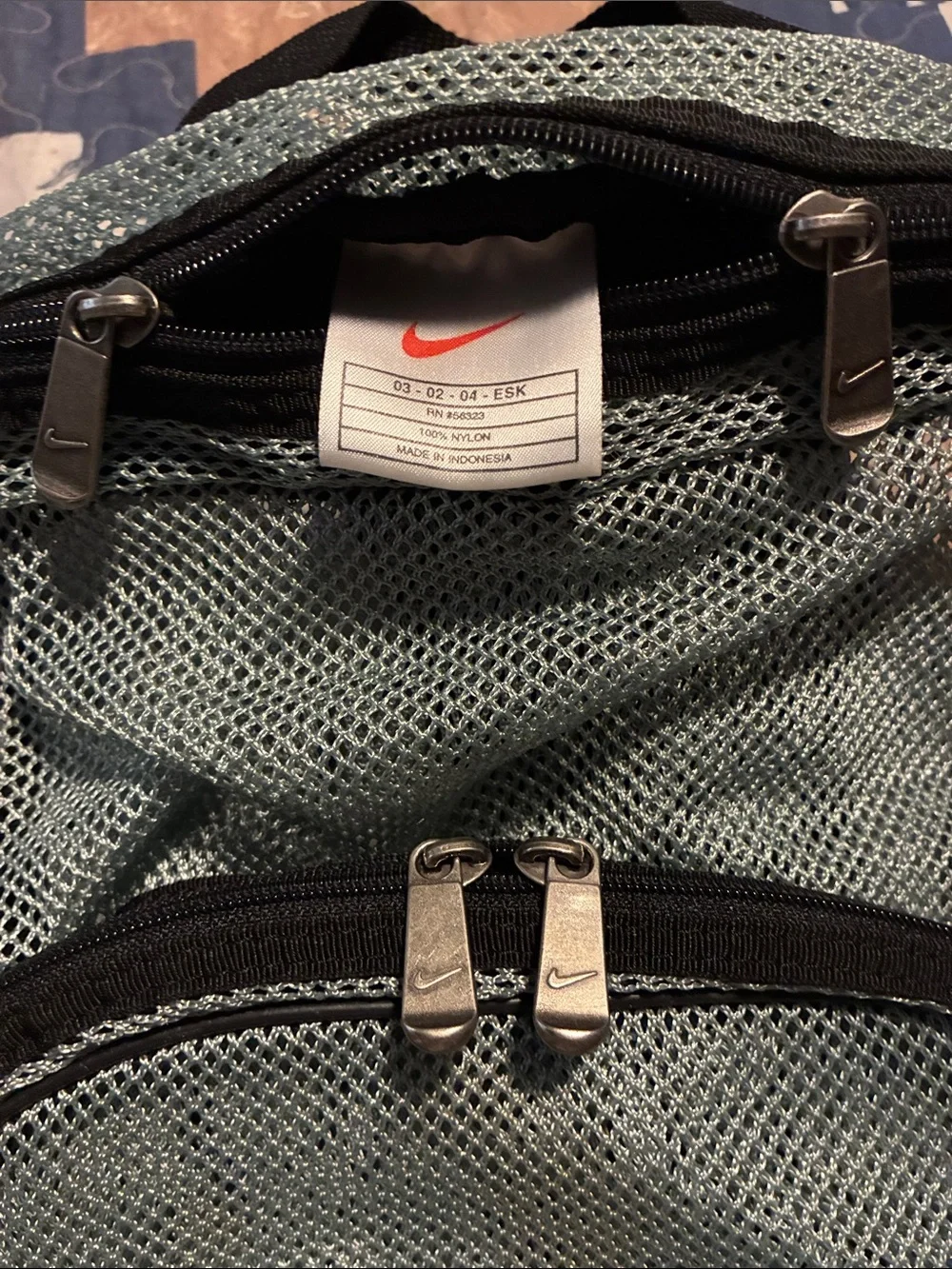 Vintage Y2K Nike Grey Mesh Backpack